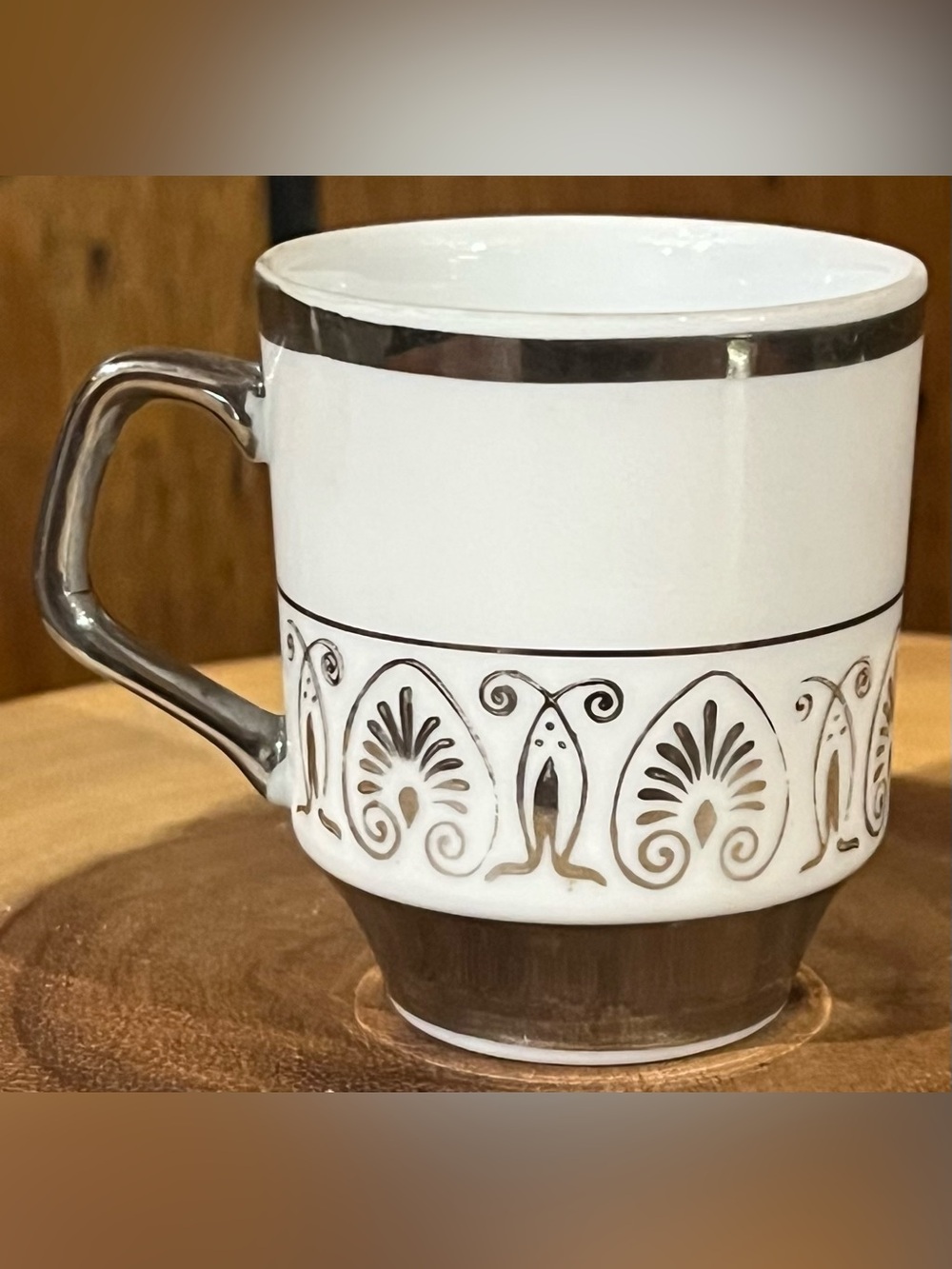 Vintage Art Deco Design Demitasse Cup ht 2 1/2”